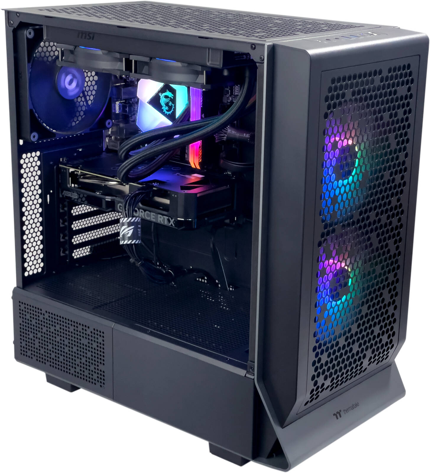 High-End Gaming PC - Intel Core i7-14700KF 20 Cores 28 Threads, NVIDIA RTX 4060 Ti 8GB, 32GB DDR5 RAM 6400MHz, 500GB SSD Gen 4 + 1TB HDD, 750W 80 PLUS Gold PSU, 360mm Liquid Cooler