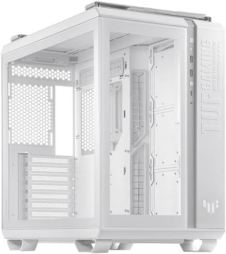 ASUS TUF Gaming GT502 Horizon Mid-Tower PC Case – White with Tempered Glass & ARGB Fans, ATX / Micro-ATX / Mini-ITX Compatible