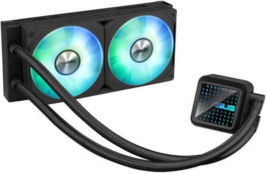 ASUS Prime LC 240 ARGB AIO Cooler – 2-in-1 Fans, Replaceable Length Tubing, High-Performance Liquid Cooling