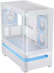 ASUS Prime AP202 Mid-Tower PC Case – Tempered Glass, ARGB, White, ATX / Micro-ATX / Mini-ITX Compatible