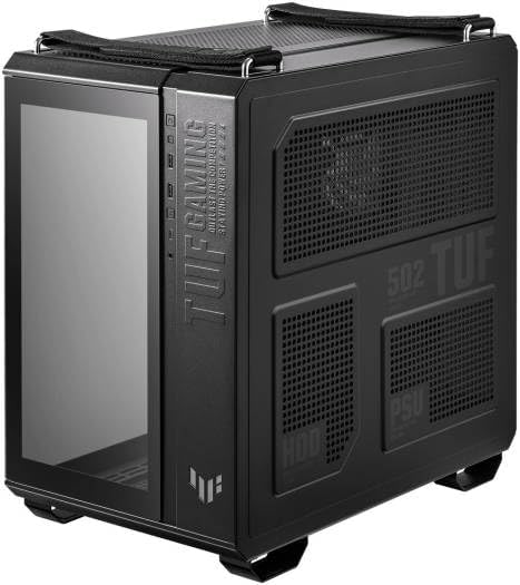 ASUS GT502 Plus Mid-Tower PC Case – Black with Tempered Glass, ARGB Fans, ATX / Micro-ATX / Mini-ITX Compatible