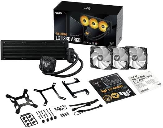 ASUS TUF Gaming LC II 360 ARGB AIO Cooler – TUF Gaming Fans, Aura Sync Compatible, High-Performance Liquid Cooling