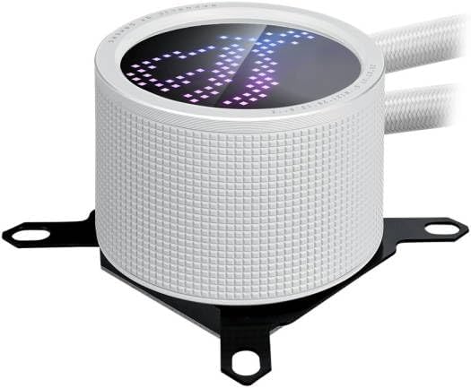 ASUS ROG RYUO III 360 ARGB White AIO Cooler – Asetek Pump, EMMA Display, Addressable RGB, Aura Sync Compatible