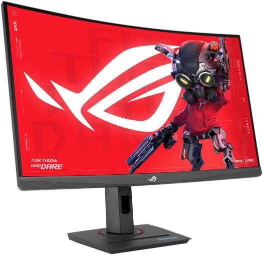ASUS ROG Strix XG27WCS Gaming Monitor – 27", 2560x1440 QHD, 180Hz, 1ms Response, DisplayPort + HDMI + USB-C, Black