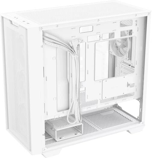 ASUS A21 Plus Mid-Tower PC Case – White with ARGB Fans, ATX / Micro-ATX / Mini-ITX Compatible