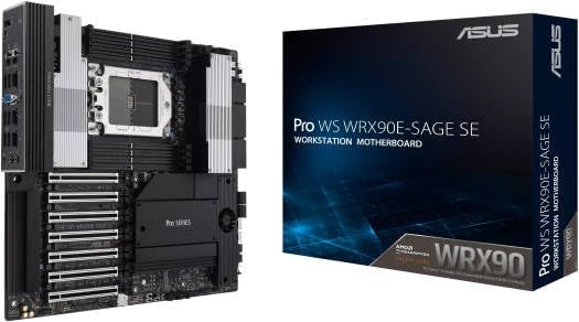 ASUS Pro WS WRX90E-SAGE SE Workstation Motherboard – AMD sTR5 Socket, WRX90 Chipset, PCIe 5.0, ECC Memory Support