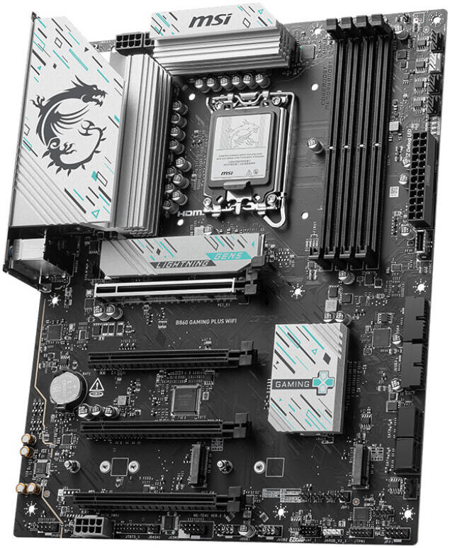 MSI B860 GAMING PLUS WIFI – ATX Gaming Motherboard with DDR5 Support, WiFi 6, PCIe Expansion, Advanced Cooling, High-Performance Durable Components
