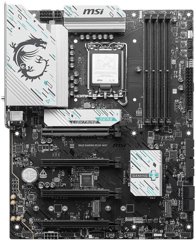 MSI B860 GAMING PLUS WIFI – ATX Gaming Motherboard with DDR5 Support, WiFi 6, PCIe Expansion, Advanced Cooling, High-Performance Durable Components
