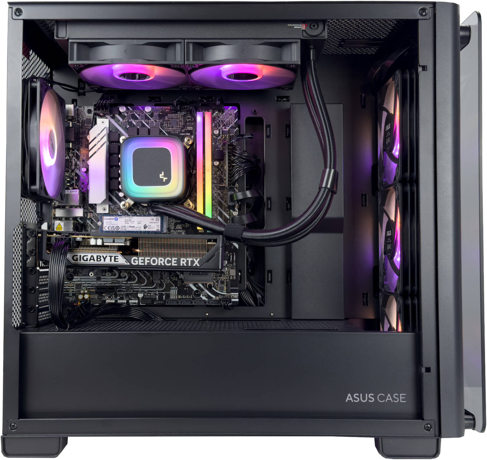ApexLite Gaming PC - AMD Ryzen 7 5700X3D 8 Cores 16 Threads, NVIDIA RTX 4060 Ti 8GB, 32GB DDR4 RAM 3200MHz, 512GB SSD + 1TB HDD, 650W PSU, 240mm Liquid Cooler, Wi-Fi + BT