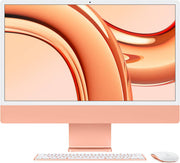 Apple iMac (2024) AIO Desktop Computer, 24" 4.5K Retina Standard Display, Apple M4 Chip with 8-Core CPU, 8-Core GPU, 16-Core Neural Engine, 16GB RAM, 512GB SSD, English Keyboard, Orange | Z1E8000E6