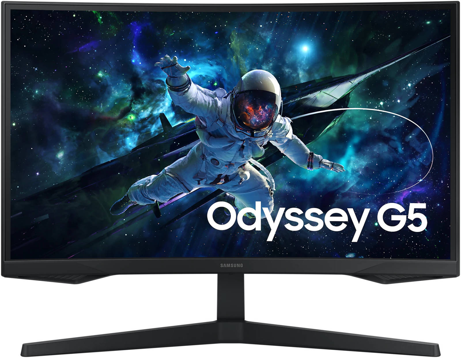 Samsung Odyssey G5 27" Curved QHD Gaming Monitor – 2560x1440, 165Hz Refresh Rate, 1ms Response Time, HDR10, AMD FreeSync Premium, 1000R Curvature, Eye Saver Mode & Flicker-Free, Model LS27CG552EMXUE