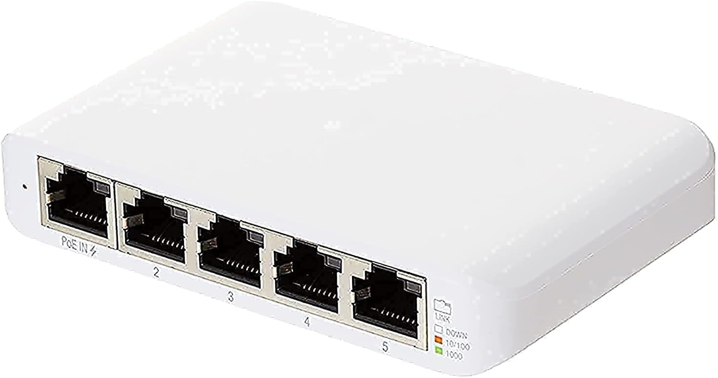 Ubiquiti USW-Flex-Mini-EU – 5-Port Gigabit Managed PoE Switch, Compact UniFi Cloud-Managed, EU Version