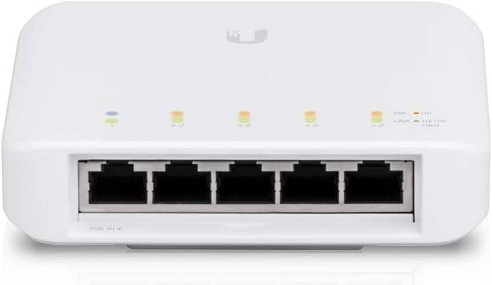 Ubiquiti USW-Flex – UniFi Flex Ethernet Switch, 5-Port Gigabit Network Switch, PoE Powered, Compact and Versatile, Indoor/Outdoor Ready, Easy UniFi Integration