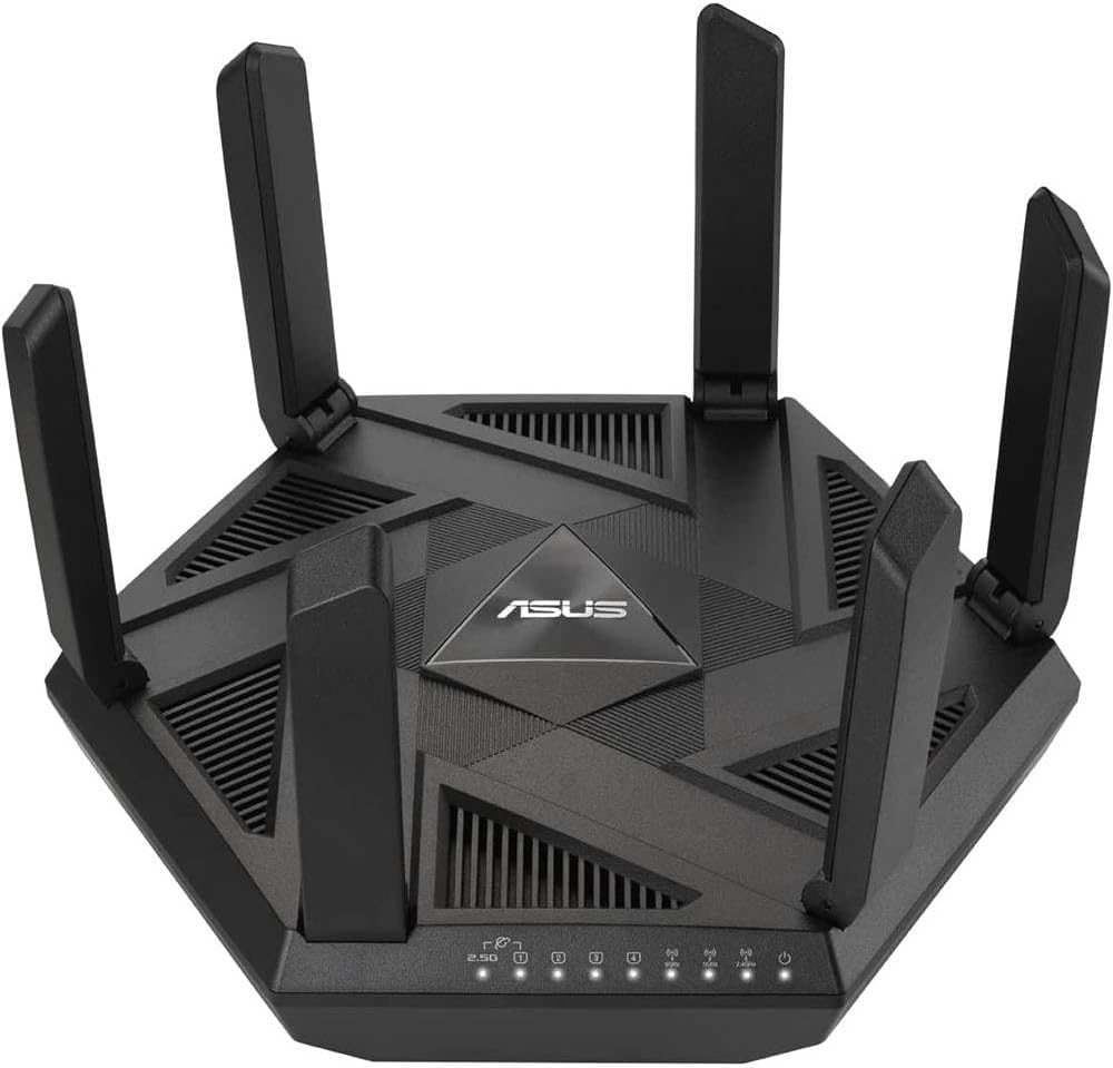 ASUS RT-AXE7800 WiFi 6E Dual-Band Router – 7,800 Mbps, OFDMA & MU-MIMO, AiMesh Compatible