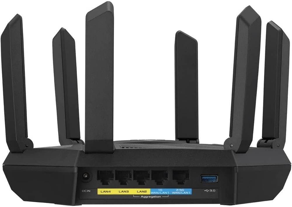 ASUS RT-AXE7800 WiFi 6E Dual-Band Router – 7,800 Mbps, OFDMA & MU-MIMO, AiMesh Compatible