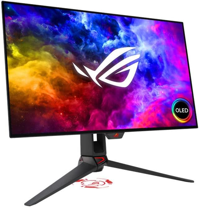 ASUS ROG Swift OLED PG27AQDM Gaming Monitor – 27", 2560x1440 QHD, 240Hz, 0.03ms Response, HDMI (x2) + DisplayPort + USB Hub, Black