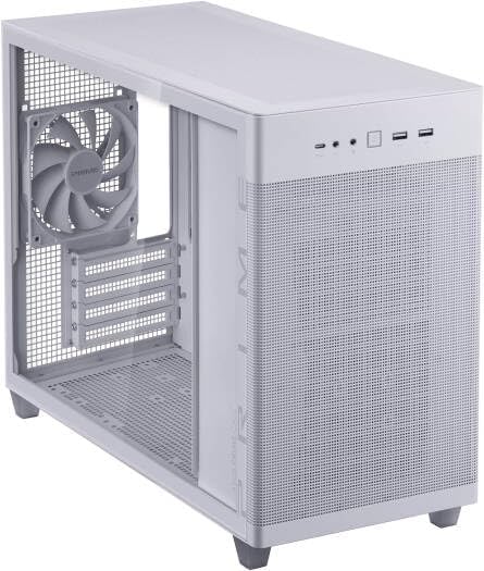 ASUS Prime AP201 Mid-Tower PC Case – Tempered Glass, White, ATX / Micro-ATX / Mini-ITX Compatible