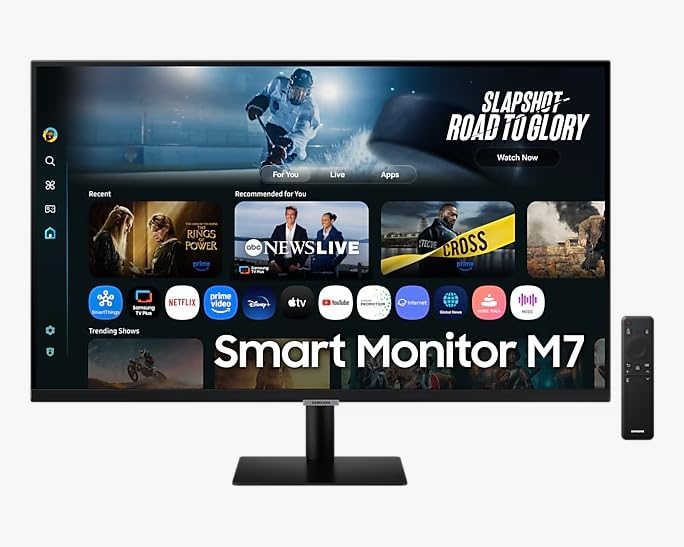 Samsung Smart Monitor 32 inch M7 M70F  (AI & Smart Features) 4K (3,840 x 2,160) 60hz, USB Type C, Simple Stand, for Entertainment and Work, LS32FM702UMXUE