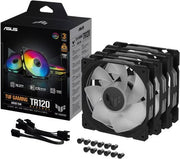 ASUS TUF Gaming TR120 ARGB Reverse Fan Black – 120mm 3-in-1 Pack, Addressable RGB, High-Performance Cooling