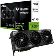 ASUS TUF Gaming GeForce RTX 5070 Ti Overclocked Edition Graphics Card – 16GB GDDR6, PCIe 4.0, Military-Grade Components, Axial-Tech Fans, Dual Ball Bearings