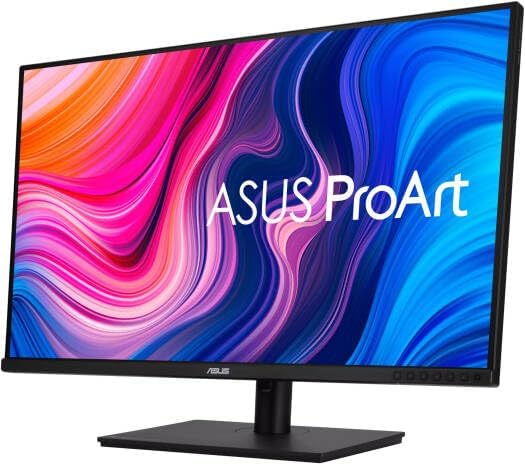 ASUS PA329CRV 32" Professional Monitor – 5ms Response, 3840x2160 4K UHD, 60Hz, DisplayPort + HDMI + USB-C + USB Hub + Built-in Speakers, Black