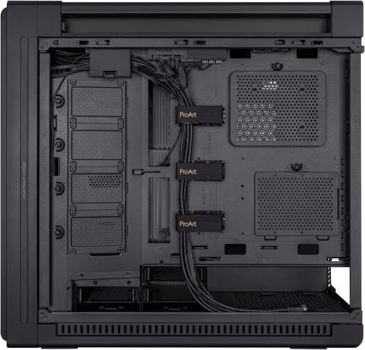 ASUS ProArt PA602 Mid-Tower Case – Black, Tempered Glass, ARGB Fans, Professional Creator PC Chassis