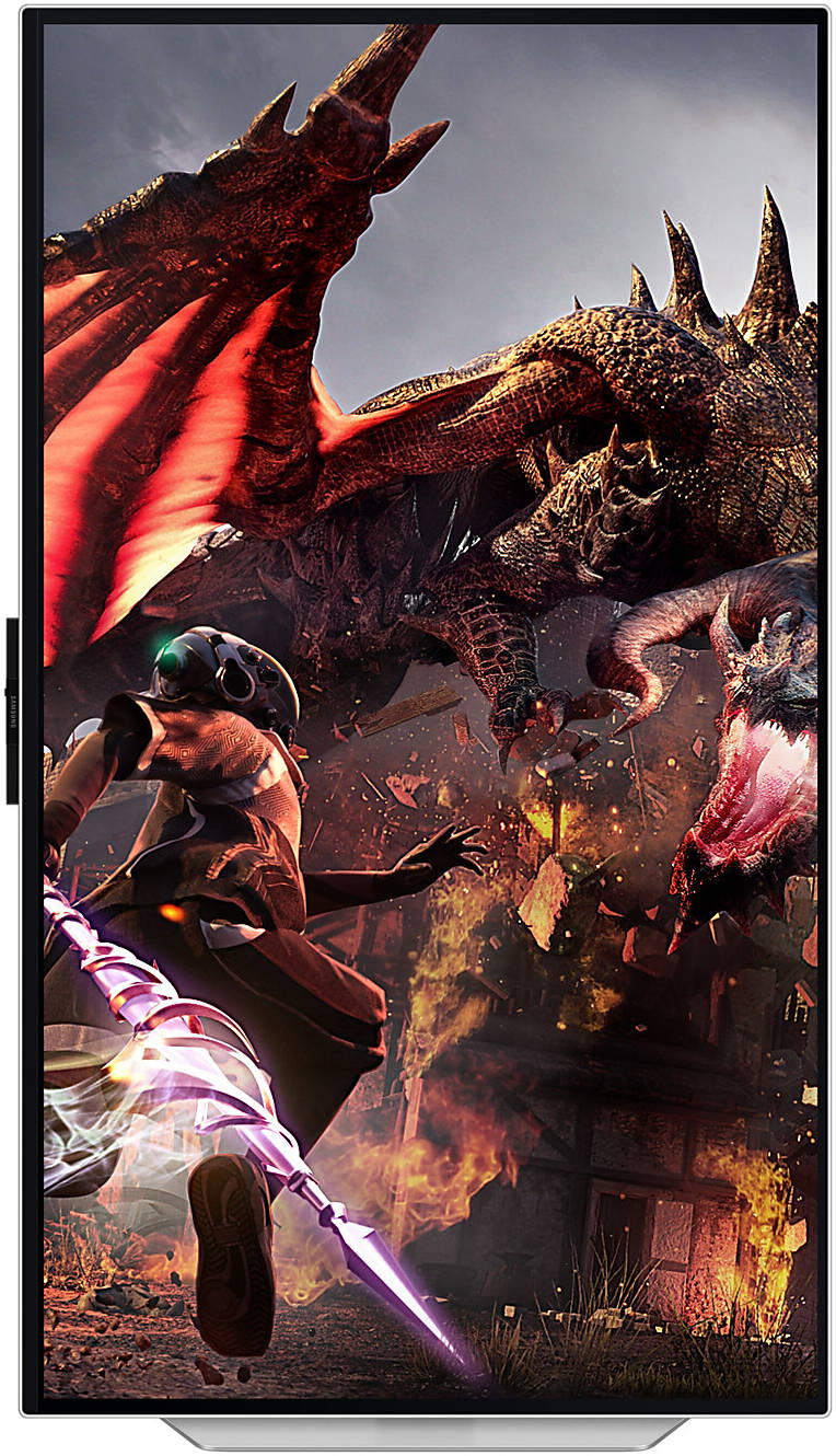 Samsung Odyssey G7 G70D 32" 4K UHD Gaming Monitor – 3840x2160, 144Hz Refresh Rate, 1ms Response Time, HDR10+, AMD FreeSync Premium Pro, G-Sync Compatible, IPS Panel, Samsung Gaming Hub, Model LS32DG702EMXUE