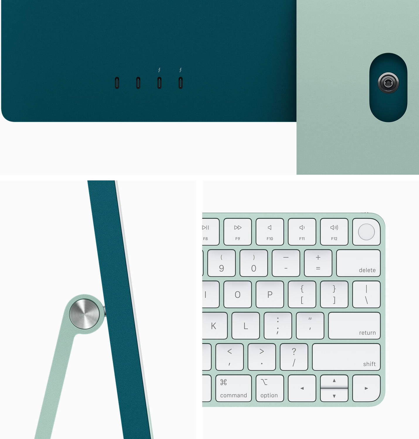 Apple 24" iMac AIO Desktop Computer with M3 Chip, 4.5K Retina Display, 8-Core CPU and 10-Core GPU, 8GB  RAM, 256GB SSD, Magic ENG K/B w/ Touch ID & Magic Mouse, macOS, Green | MQRN3 B/A