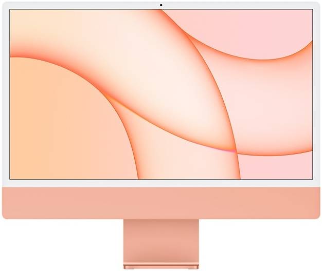 Apple iMac (2021) Desktop Computer, 24'' Retina 4.5K Display, Apple M1 Chip 8C CPU, 8C GPU, 16C Neural Engine, 8GB RAM, 256GB SSD, Gigabit Ethernet, Magic Keyboard English & Mouse, Orange | Z132001VF