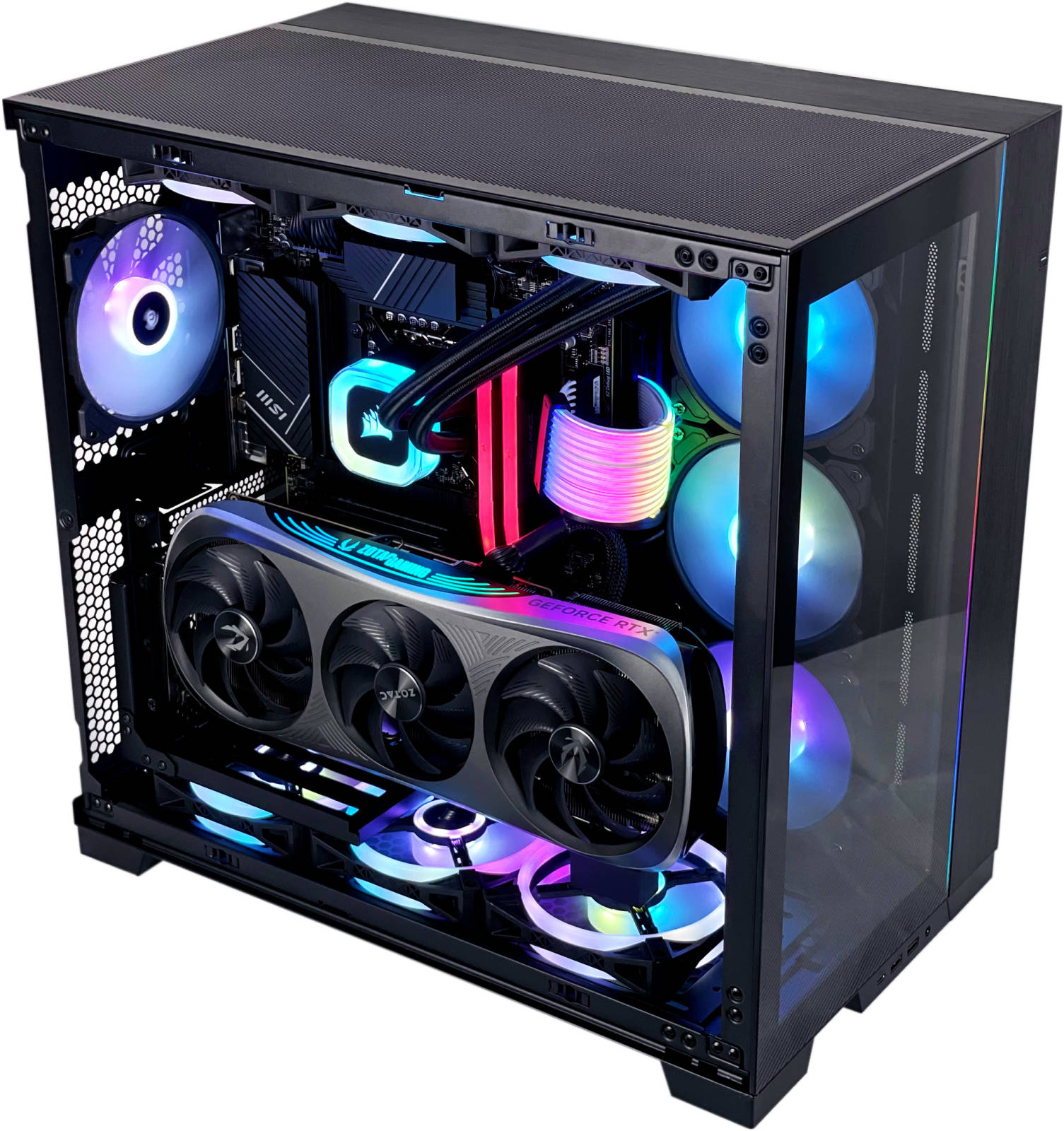 ApexForce Gaming PC - Intel Core i7-14700K 20 Cores & 28 Threads, AMD Radeon RX 6900 XT 16GB, 32GB DDR5 RAM 6400MHz, 1TB SSD Gen 4, 850W Platinum PSU, 240mm Liquid Cooler, Wi-Fi + BT