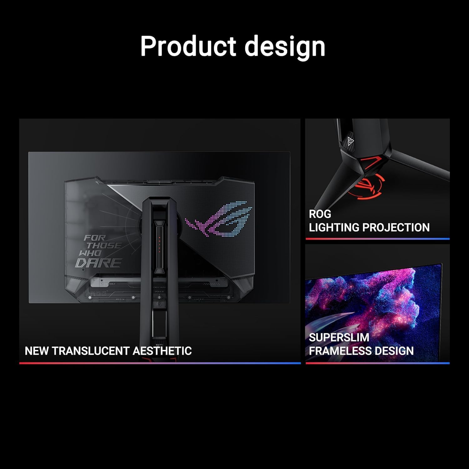 ASUS ROG Swift PG27AQN Gaming Monitor – 27", 2560x1440 QHD, 360Hz, 1ms Response, HDMI (x3) + DisplayPort + USB Hub, Black