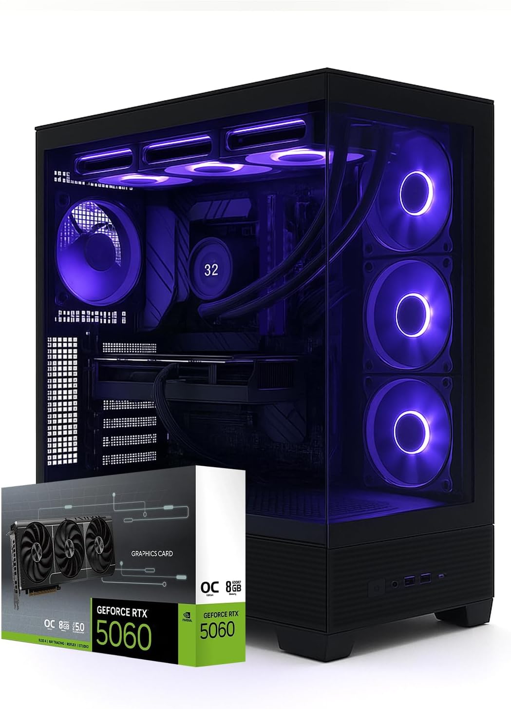 First Wave Xtreme Pro AI & Rendering Workstation – Intel Core i9-14900K | RTX 5060 8GB Graphics | 128GB DDR5 RAM | 2TB Dual SSD Storage | Advanced Liquid Cooling | Professional Creator & Engineering Desktop