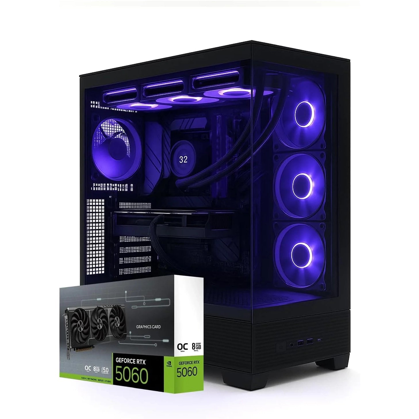 First Wave Xtreme Pro AI & Rendering Workstation – Intel Core i9-14900K | RTX 5060 8GB Graphics | 128GB DDR5 RAM | 2TB Dual SSD Storage | Advanced Liquid Cooling | Professional Creator & Engineering Desktop First Wave