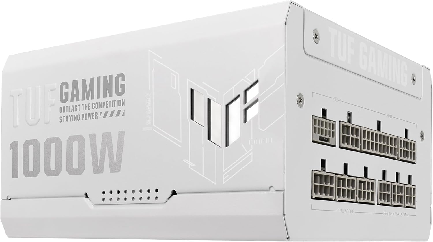 ASUS TUF Gaming 1000W White Power Supply – 80 Plus Gold, Fully Modular, High-Performance PSU, CE & UK Plug