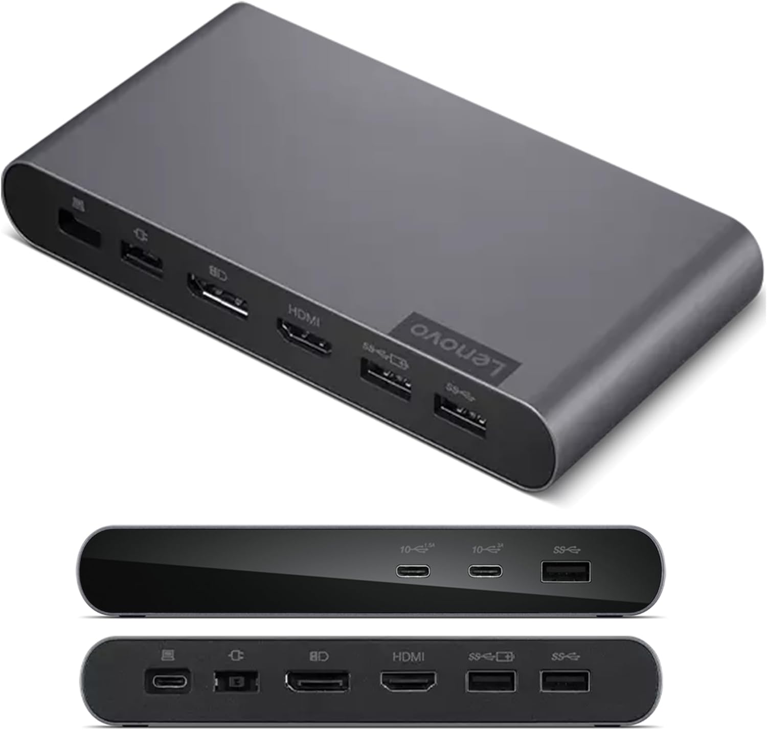 Lenovo Docking Station USB-C Universal Business Dock Dual Display (1 DP 1.4 &amp; 1 HDMI 2.0) 65W Charging for Laptop (90W Power Adapter Included) 3X USB-A &amp; 2X USB-C Ports Windows Compatible