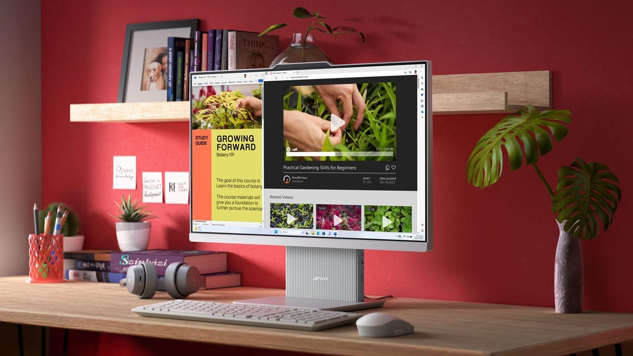 Lenovo IdeaCentre AIO 27IRH9 Desktop Computer, 27" FHD IPS Display, Intel Core i7-13620H, 8GB RAM, 512GB RAM, Intel UHD Graphics, ENG - ARAB K/B & Mouse, FreeDOS, Cloud Grey | F0HM000LAX