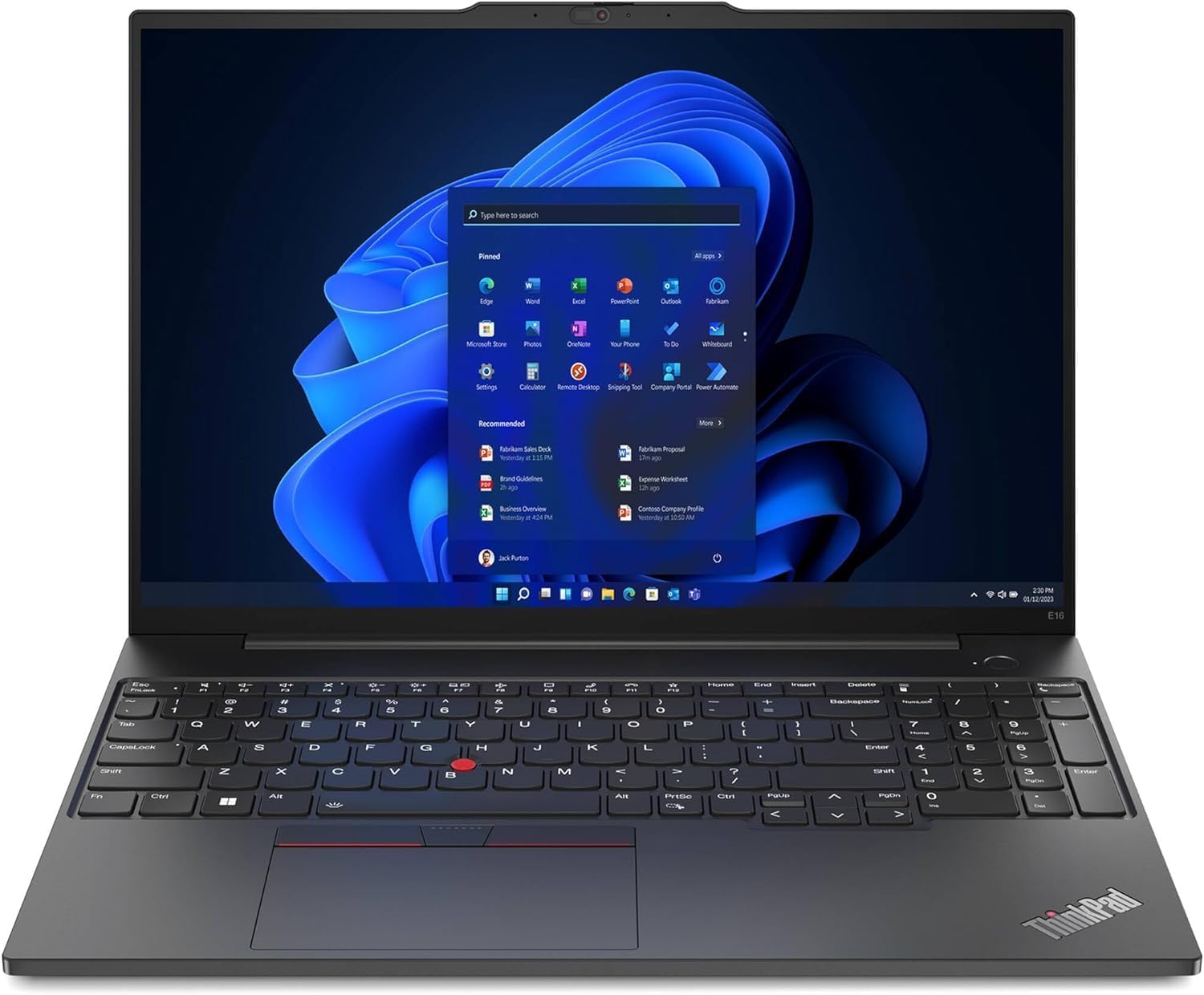 Lenovo ThinkPad E16 Laptop 16" WUXGA (1920x1200), Intel Core Ultra 5 125U, 16GB RAM, 512GB SSD, Intel Graphics, Windows 11 Pro