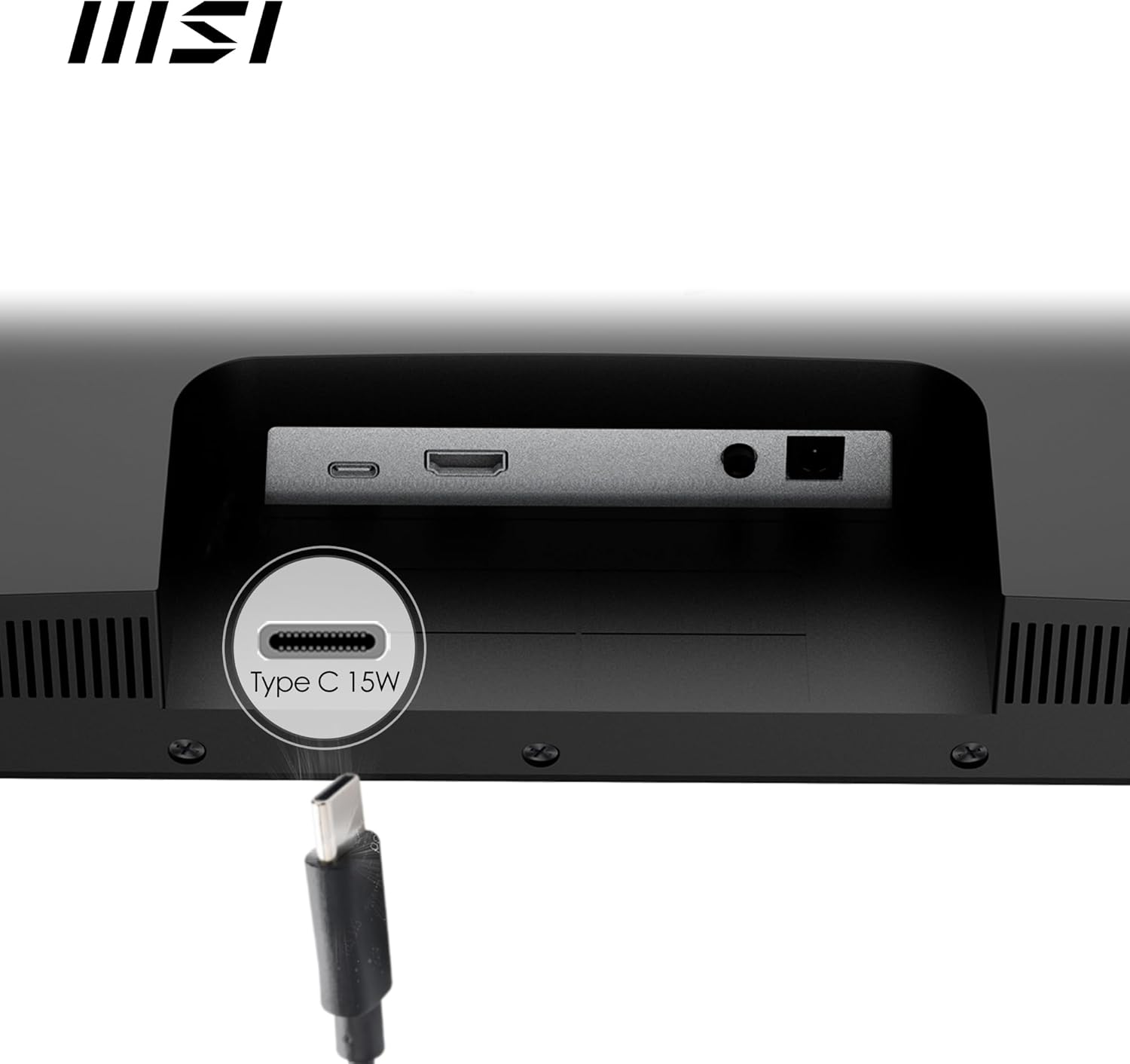 MSI Modern MD2412P 23.8" Full HD IPS Monitor – Adjustable Stand (Tilt/Swivel/Pivot/Height), Eye-Care Flicker-Free & Blue Light Reduction, HDMI/DisplayPort/USB-C, Slim Modern Design – Ideal for Home & Office Productivity