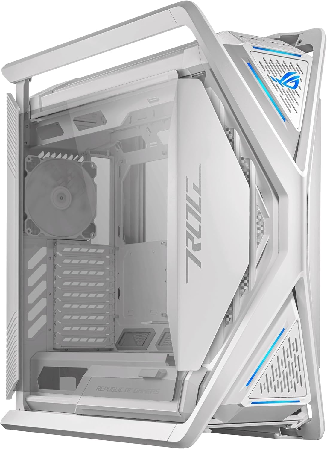 ASUS ROG Hyperion GR701 White – Premium Full-Tower PC Case, Tempered Glass, Advanced Cooling, PWM Fan Hub