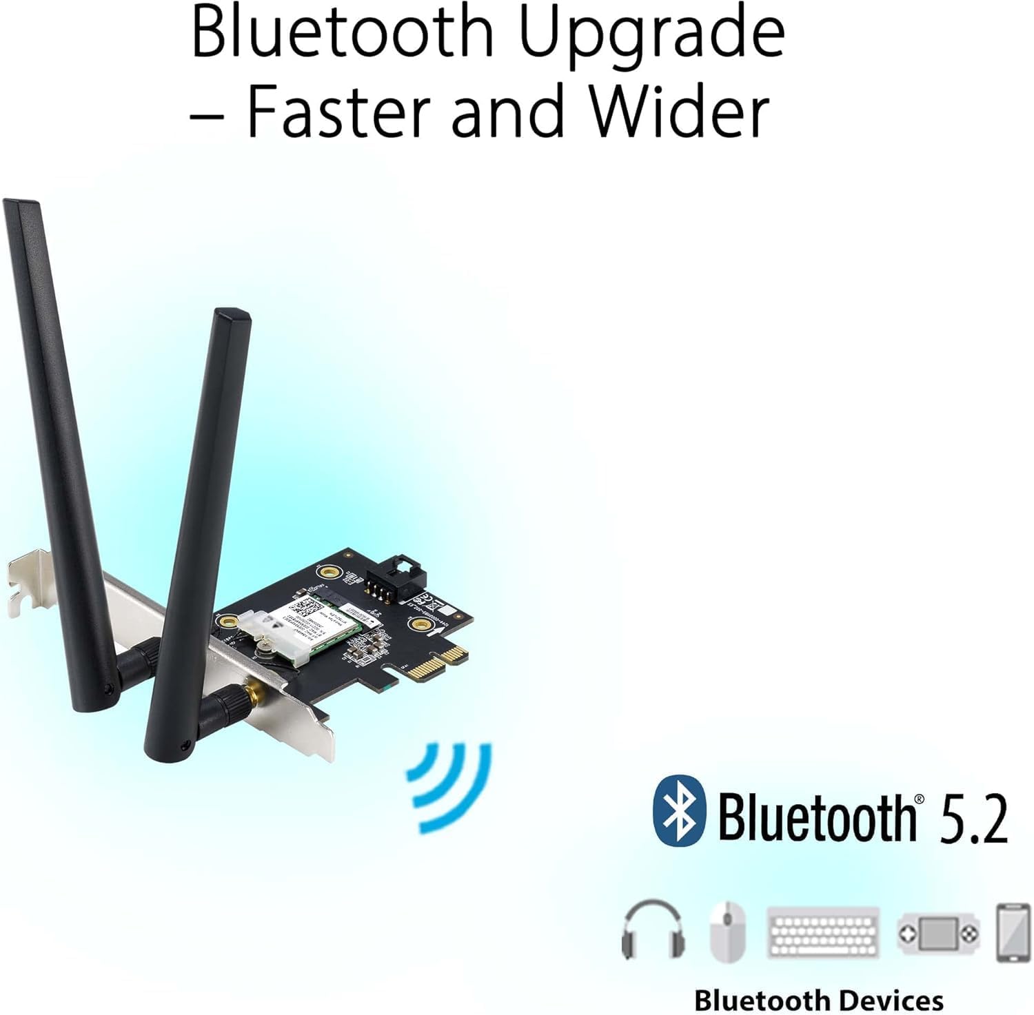 ASUS PCE-AXE5400 WiFi 6E PCIe Adapter – Dual-Band, OFDMA & MU-MIMO, High-Speed Wireless Networking