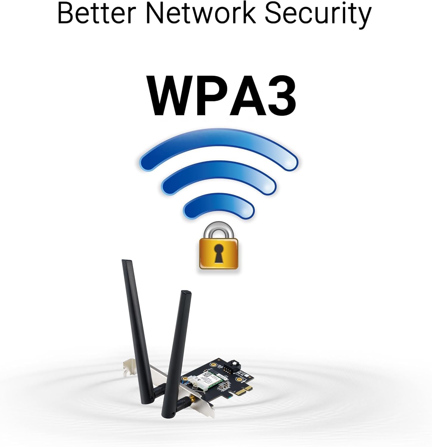 ASUS PCE-BE6500 WiFi 7 PCIe Adapter – Dual-Band, High-Speed 6,500 Mbps, OFDMA & MU-MIMO