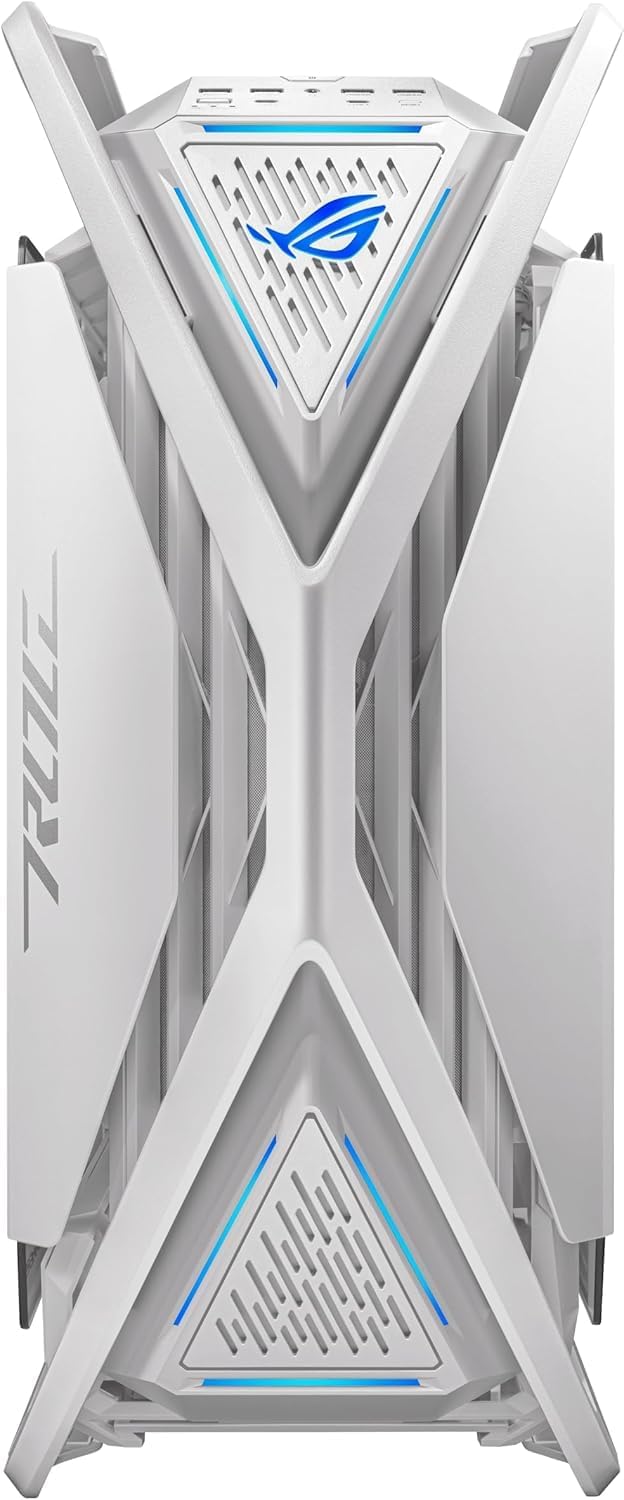 ASUS ROG Hyperion GR701 White – Premium Full-Tower PC Case, Tempered Glass, Advanced Cooling, PWM Fan Hub