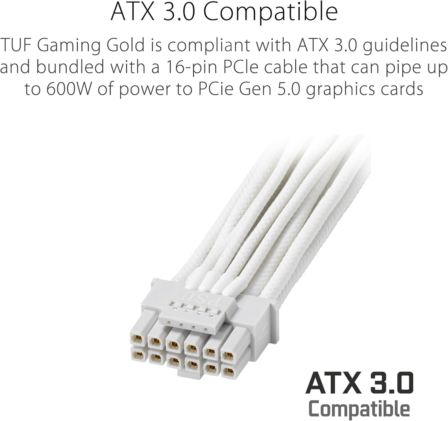 ASUS TUF Gaming 1000W White Power Supply – 80 Plus Gold, Fully Modular, High-Performance PSU, CE & UK Plug