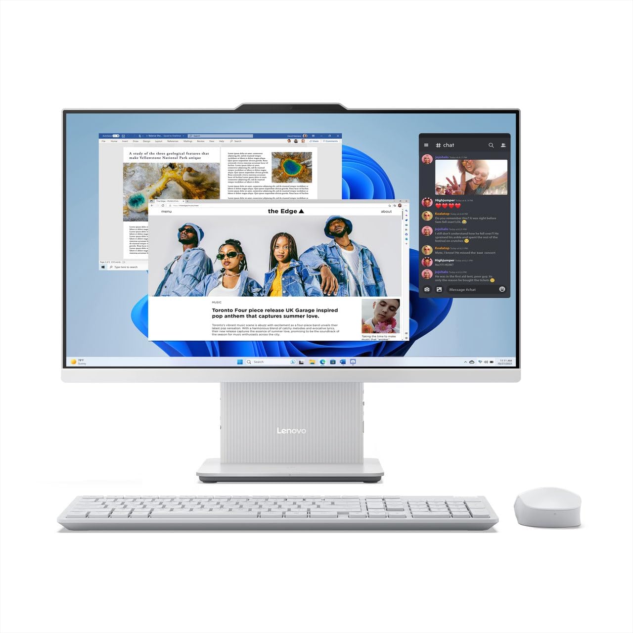 Lenovo IdeaCentre AIO 27IRH9 Desktop Computer, 27" FHD IPS Display, Intel Core i7-13620H, 8GB RAM, 512GB RAM, Intel UHD Graphics, ENG - ARAB K/B & Mouse, FreeDOS, Cloud Grey | F0HM000LAX