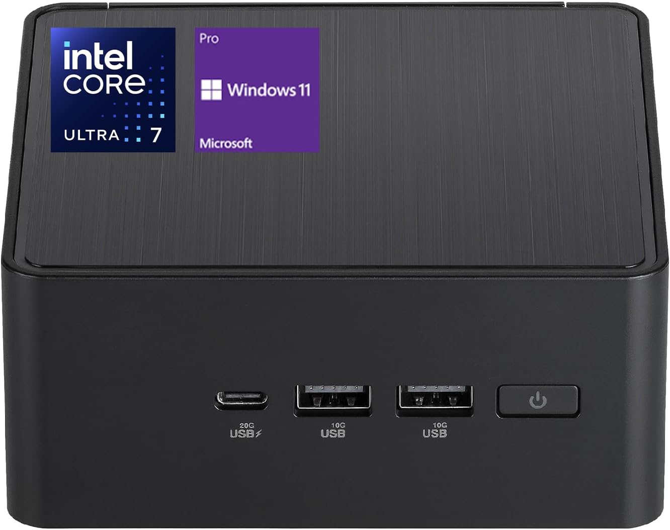 ASUS NUC 14 Pro AI Mini PC, Ultra 7 155H Mini Desktop, 64GB DDR5 RAM, 4TB PCIe SSD, Thunderbolts, HDMI, RJ-45, Wi-Fi 6, Windows 11 Pro, Black, Support AI/8K/Gaming