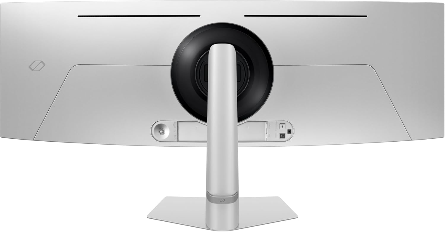 Samsung Gaming Monitor 49 inch G9 (G91SD) Odyssey OLED Dual QHD (5120 x 1440) 144Hz Refresh Rate 0.03Ms Response Time, NVIDIA G-Sync Compatible, Height Adjustable, Silver