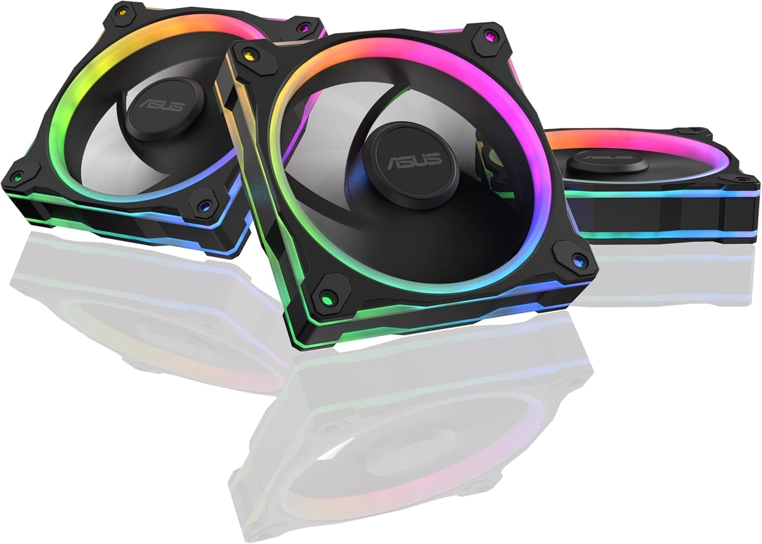 ASUS Prime MR120 ARGB Reverse Fan Black – 120mm 3-in-1 Pack, High-Performance Cooling, Addressable RGB