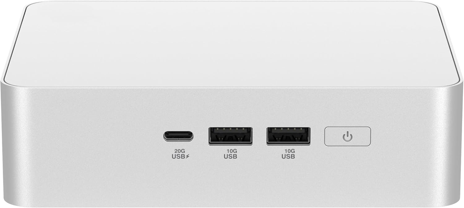 ASUS NUC 15 Pro+ Barebones Mini PC with Intel Series 2 Core Ultra 5 225H, up to 96GB DDR5 RAM, Dual Storage, Thunderbolt? 4, Wi-Fi 7 & Bluetooth 5.4, Toolless Silver Aluminum Chassis, with VESA Mount
