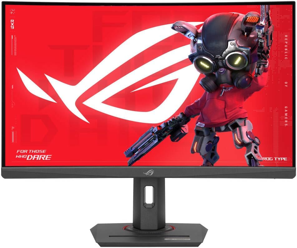 ASUS ROG Strix XG27WCS Gaming Monitor – 27", 2560x1440 QHD, 180Hz, 1ms Response, DisplayPort + HDMI + USB-C, Black