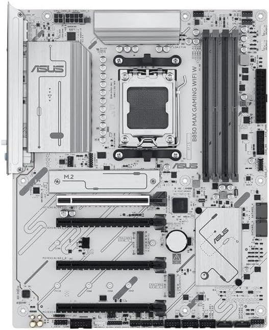 ASUS B850M MAX GAMING WIFI Motherboard – Socket AM5, B850 Chipset, USB 10Gbps, WiFi 6, CECT2, Micro-ATX